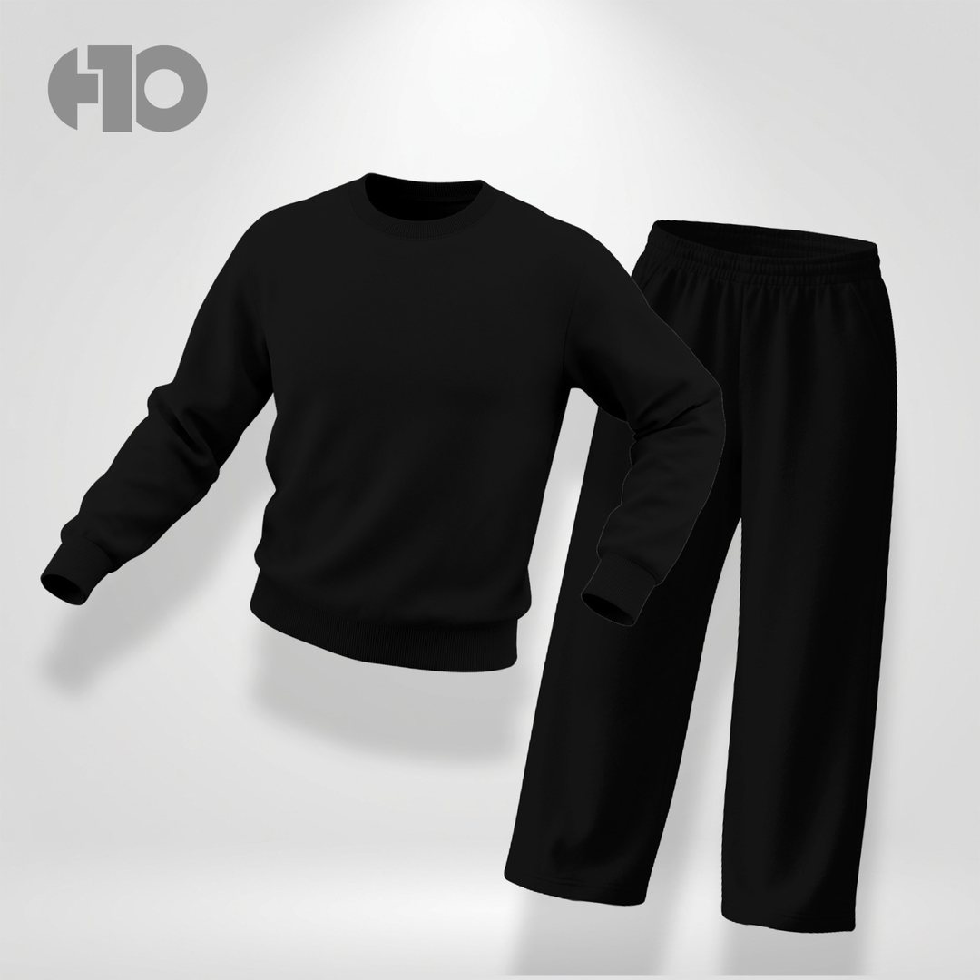 Sweater dan celana set hitam